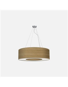 Colgante Peq. Haiti 4xe27 Cromo/Madera Clara Regx50x50 Cm 2