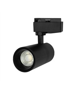 Foco Carril 30w 2700k Anzo Negro 2700lm 36º Orientable 330º Regx22x7 2