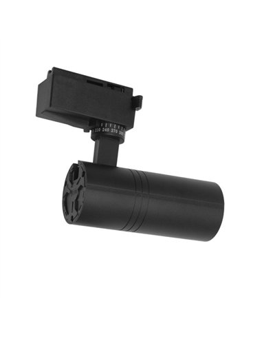Foco Carril 20w 4000k Anzo Negro 1800lm 36º Orientable 330º Regx18x6,2 Cm