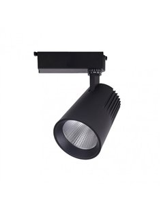 Foco Carril 20w 6000k Telma Negro 1800lm 36º Orientable 330º Regx15