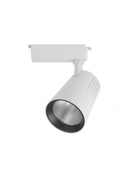 Foco Carril 20w 4000k Telma Blanco 1800lm 36º Orientable 330º Regx15
