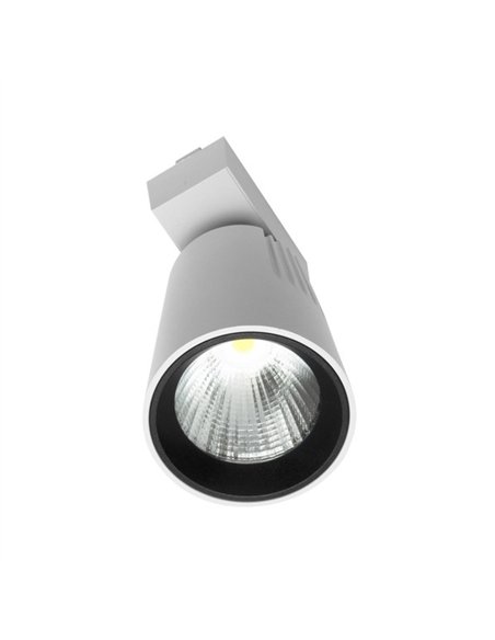 Foco Carril 20w 4000k Telma Blanco 1800lm 36º Orientable 330º Regx15,5x8,2 Cm