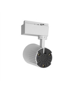 Foco Carril 20w 6000k Telma Blanco 1800lm 36º Orientable 330º Regx15 2