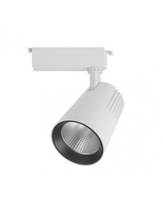 Foco Carril 30w 6000k Telma Blanco 2700lm 36º Orientable 330º Regx19x9 Cm