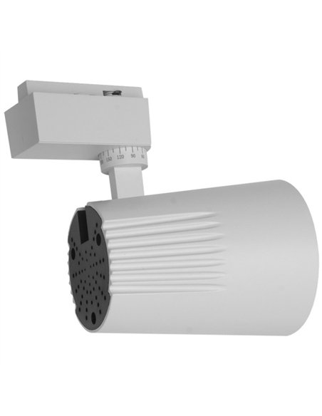 Foco Carril 40w 2700k Telma Blanco 3600lm 36º Orientable 330º Regx21x10,5 Cm