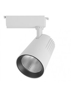 Foco Carril 40w 4000k Telma Blanco 3600lm 36º Orientable 330º Regx21x10