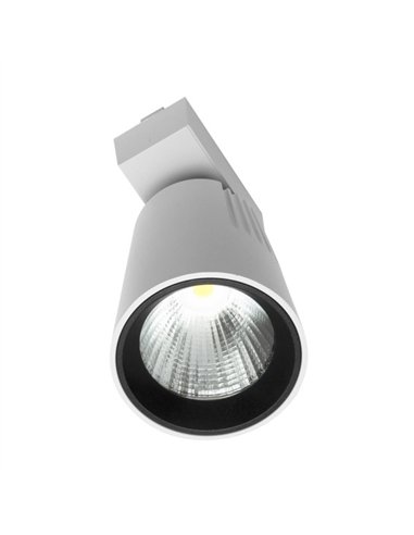 Foco Carril 40w 4000k Telma Blanco 3600lm 36º Orientable 330º Regx21x10,5 Cm
