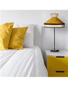 Sobremesa Alto Fabrizio 1xe27 Natural/yema 61x30x30 Cm 2