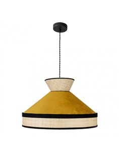 Colgante Fabrizio 1xe27 Natural/yema Regx50x50 Cm