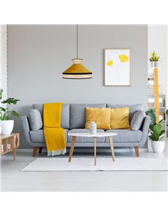 Colgante Fabrizio 1xe27 Natural/yema Regx50x50 Cm 2