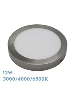 Downlight Superf.diorita 12w 3000k-4000k-6500k Niquel 1080lm 3