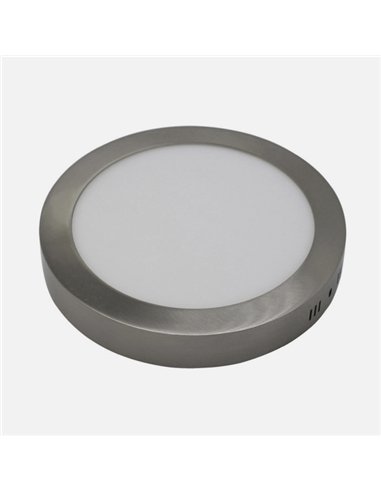 Downlight Superf.diorita 12w 3000k-4000k-6500k Niquel 1080lm 3,5x17x17 Cm