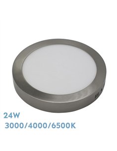 Downlight Superf.diorita 24w 3000k-4000k-6500k Niquel 2160lm 3
