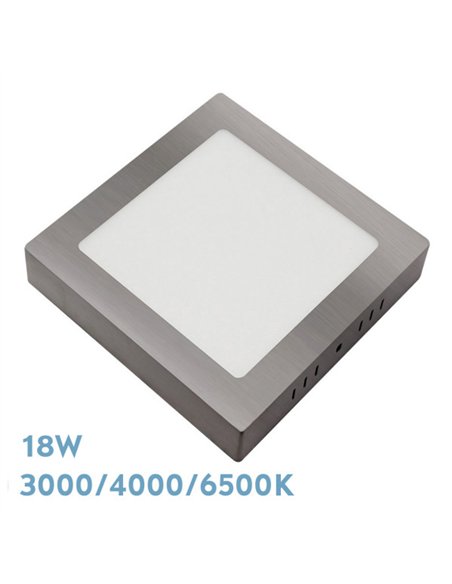 Downlight Superf.gabro 18w 3000k-4000k-6500k Niquel 1620lm 3