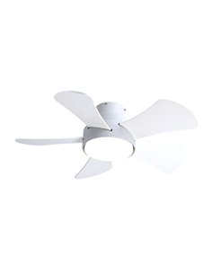 Ventilador 25w Dc Blanco Gregario 5 Aspas Rev.  Blanca/haya 6 Vel. 3000-4000-6000k 82D Remoto 2