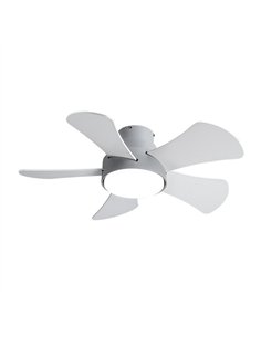 Ventilador 25w Dc Gris Gregario 5 Aspas Rev.  Blanca/haya 6 Vel.3000-4000-6000k 82D Remoto 2