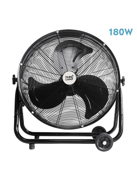 Ventilador Industrial Poniente 180w Negro 64d 3 Velocidades 67