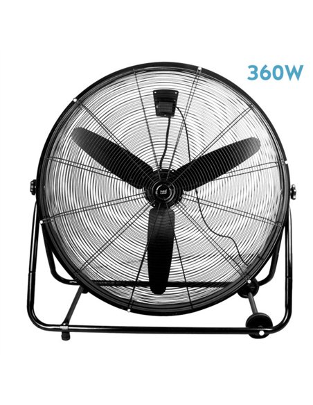 Ventilador Industrial Vendaval 360w Negro 87d  3 Velocidades 92