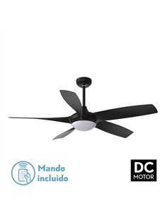 Ventilador DC 24w Galleo Negro 5 Aspas 137d 2400Lm 6 velocidades 3000-4000-6500k C/remoto