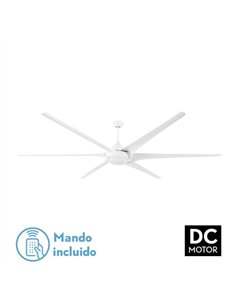 Ventilador 24w Dc Moncayo Blanco 6 Aspas 6 Velocidades 254d C/remoto Memoria 3Temperaturas 2850lm