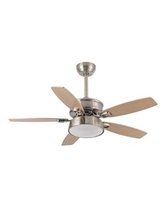 Ventilador 30w Dc Braw Niquel 5 Aspas Plata/haya  6 Vel. 3 Colores 106 2