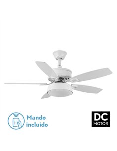 Ventilador 30w Dc Braw Blanco 5 Aspas Blanco/haya  6 Vel. 3 Colores 106