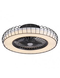 Ventilador 72w Dc Albonez Negro 5 Aspas Transp. 18x53x53cm 6 Vel. 3 Colores C/remoto 2