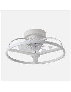 Ventilador 60w Dc Bora Blanco 8 Aspas Transp. 21x50x50cm 6Vel. 3 Colores C/remoto 2