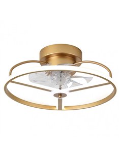 Ventilador 60w Dc Bora Dorado 8 Aspas Transp.21x50x50cm 6 Vel. 3 Colores C/remoto 2