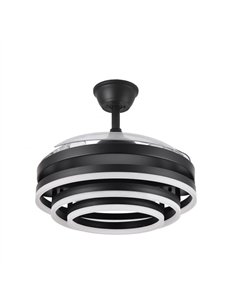 Ventilador 72w Dc Kai Negro 3 Aspas Transp. 6Vel. 3 Colores 43/58x50/107 C/remoto 2