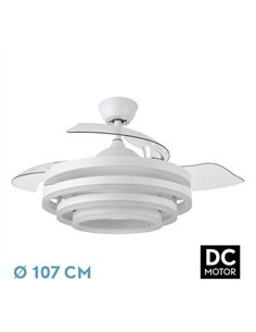 Ventilador 72w Dc Kai Blanco 3 Aspas Transp. 6 Vel. 3 Colores  43/58x50/107 C/remoto