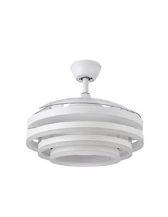 Ventilador 72w Dc Kai Blanco 3 Aspas Transp. 6 Vel. 3 Colores  43/58x50/107 C/remoto 2