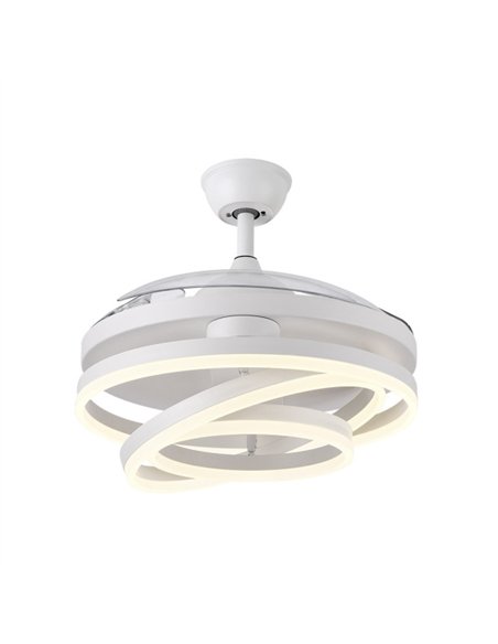Ventilador 72w Dc Kai Blanco 3 Aspas Transp. 6 Vel. 3 Colores  43/58x50/107 C/remoto,memoria Y temp. 6120lm