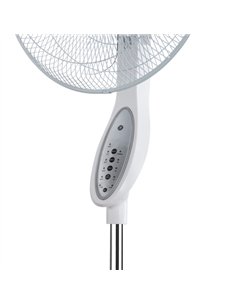Ventilador De Pie Floxo Blanco/gris 3 Vel. 45w  C/remoto Temporizador 5 Aspas Regx44 2