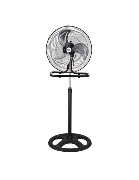 Ventilador 3 En 1 Recio Negro 50 D 3 Vel. 70w  3 Aspas Aluminio En Plata Oscilante