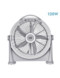 Ventilador Sobremesa Fresco Gris 120w 3 Vel. 5 Aspas Gris Orientable 62x58x16 Cm