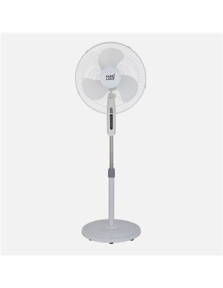 Ventilador De Pie Etesio Blanco 3 Velocides 40w Oscilante 3 Aspas blancas Regx43x40 Cm