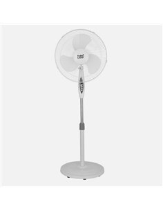 Ventilador De Pie Bise Blanc 3 Vel 45w Regx43x40cm Oscilante 3 Aspas Blancas C/remoto Y Temporizador 2