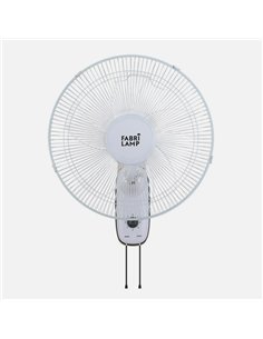Ventilador Pared Cudo Blanco 3 Vel. 45w  Oscilante 5 Aspas Transp. 53x43x30 Cm 2