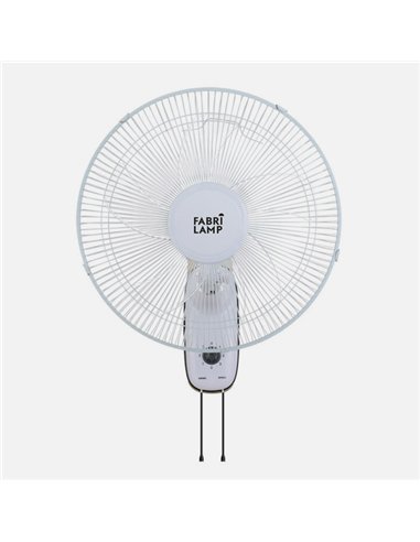 Ventilador Pared Cudo Blanco 3 Vel. 45w  Oscilante 5 Aspas Transp. 53x43x30 Cm