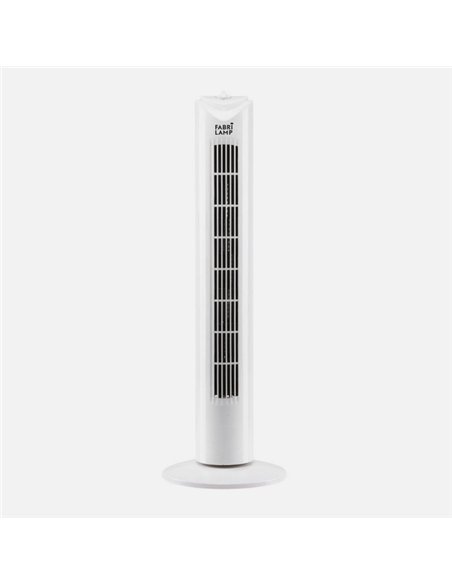 Ventilador De Torre Tero Blanco 3 Vel 50w   Oscilante Temporizador 80x25x25 Cm