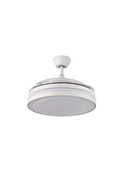Ventilador Dc Esparta Mini Blanco 72w 6120lm 3asp.desp 91d 3000-4000-6000k Remoto+temporizador+memoria