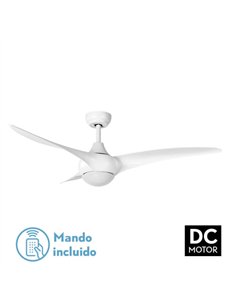 Ventilador Dc Canea 24w Blanco 3 Aspas 6 Velocidades 134d  3000-4500-6000k C/remoto