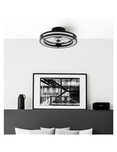 Ventilador DC 58w Kastoria Negro 8 Aspas Abs Transp 50d 6 Velocidades 5900lm 3 Colores C/remoto 2