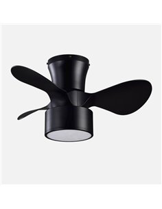 Ventilador DC 24w Kos Negro 3 Aspas 60d 6 Vel. 2390lm 3000-4500-6000k c/remoto 2