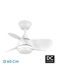 Ventilador Dc 24w Pirdo Blanco 3 Aspas 60d 2400lm 6 Vel. 3000-4500-6000k C/remoto