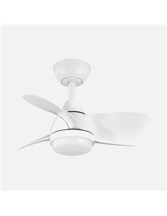Ventilador Dc 24w Pirdo Blanco 3 Aspas 60d 2400lm 6 Vel. 3000-4500-6000k C/remoto 2