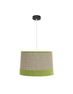 Colgante Tietar 1xe27 Saco/verde  Regx40x40 Cm