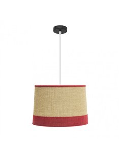 Colgante Tietar 1xe27 Saco/rojo  Regx40x40 Cm