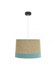 Colgante Tietar 1xe27 Saco/turquesa  Regx40x40 Cm